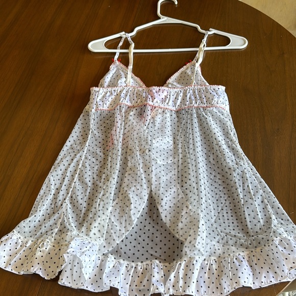 Victoria’s Secret Teddy white and black polkadot - Picture 3 of 5